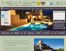 Tablet Screenshot of hotel-lavignasse.com